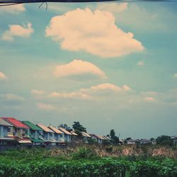 Building against cloudy sky