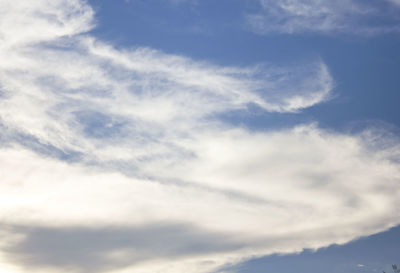 Low angle view of clouds in sky