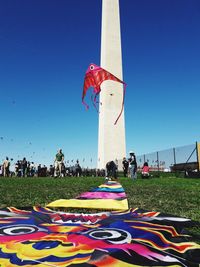 Group of people against the sky