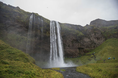 Scenic view of waterfall