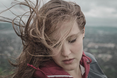 Close-up portrait of a girl