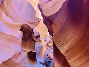 Low angle view of rock formation