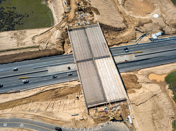 High angle view of construction site