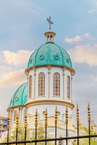 Low angle view of traditional building against sky