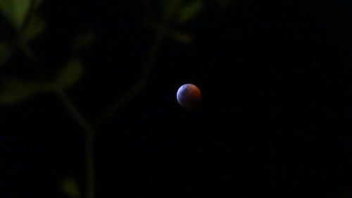 Low angle view of moon in sky