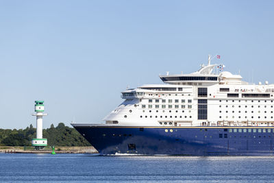 Ferry on the baltic sea near kiel, germany