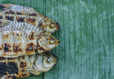 High angle view of fish for sale