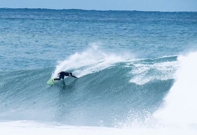 Man surfing in sea