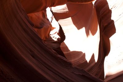 Low angle view of rock formation