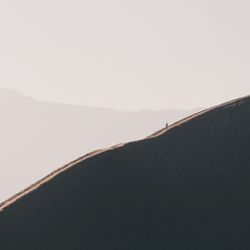 View of a desert against clear sky