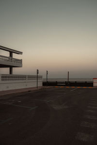 Scenic view of sea against clear sky during sunset