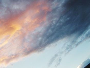 Low angle view of cloudy sky