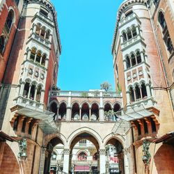 Low angle view of historical building against sky