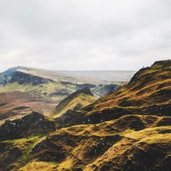 Scenic view of dramatic landscape against sky