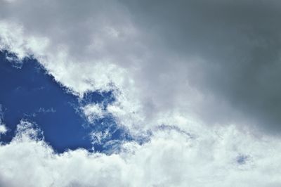 Low angle view of clouds in sky