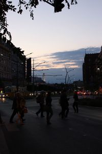 City street at dusk