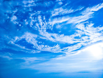 Low angle view of clouds in sky