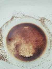 High angle view of coffee on table