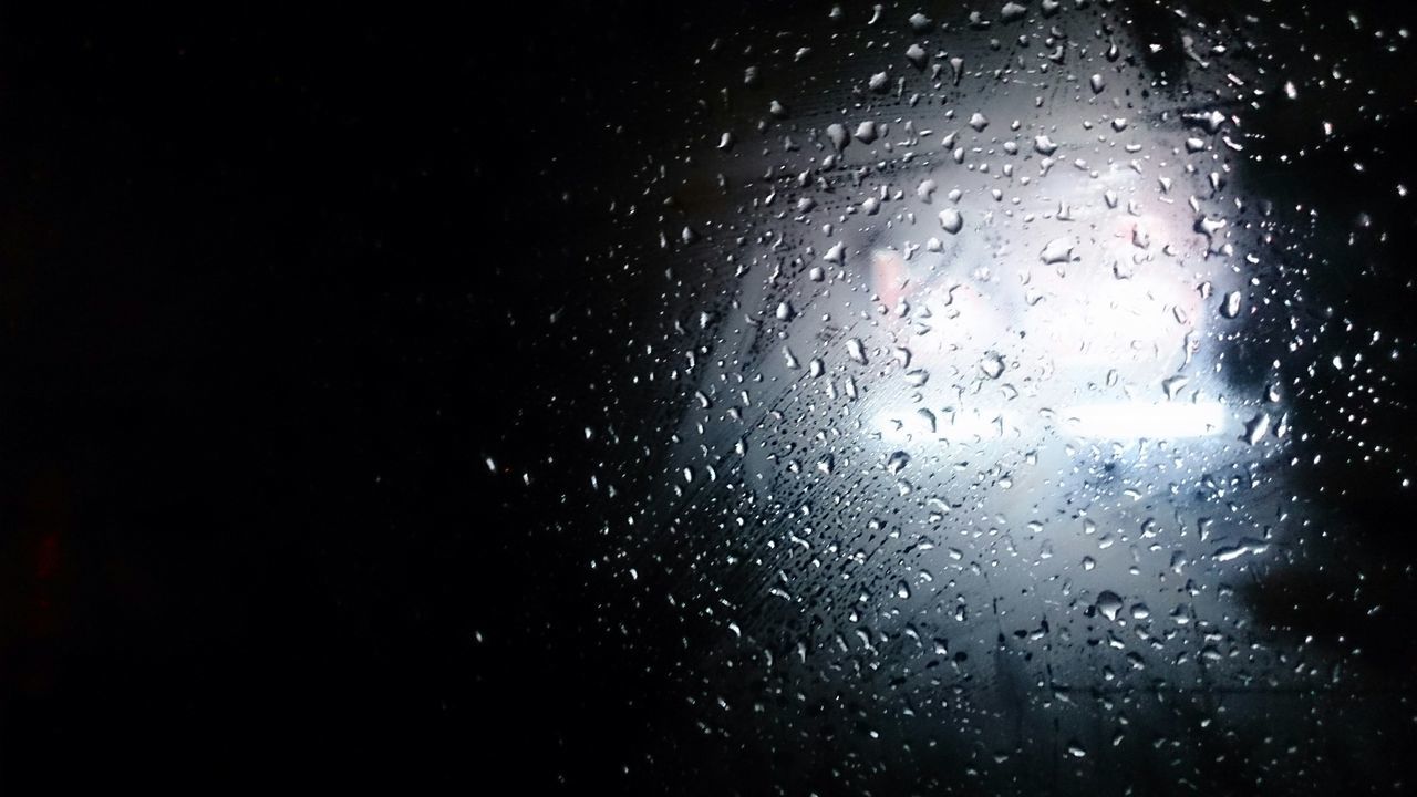 night, wet, rain, drop, dark, indoors, window, weather, full frame, season, backgrounds, raindrop, illuminated, silhouette, transparent, water, glass - material, no people, close-up, nature