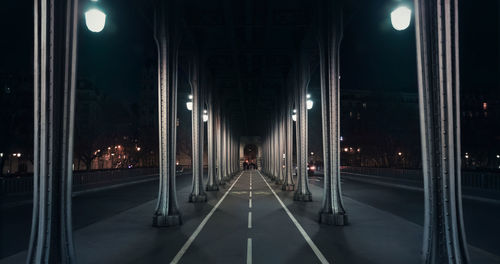 View of illuminated bridge at night