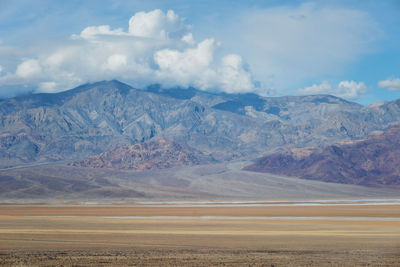 Scenic view of arid landscape against sky