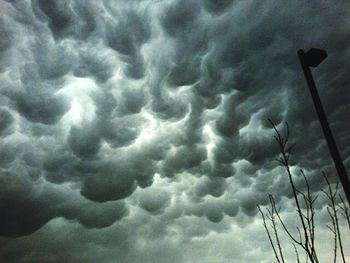 Low angle view of cloudy sky