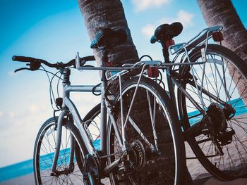 Low section of man riding bicycle