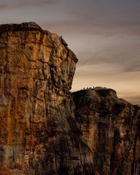 Scenic view of rock formation against sky