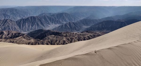 Scenic view of desert against sky