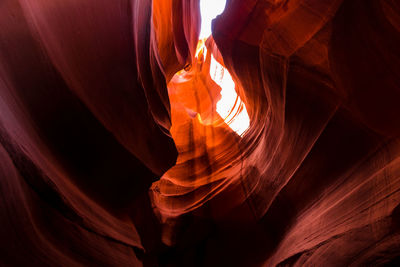 Low angle view of rock formation