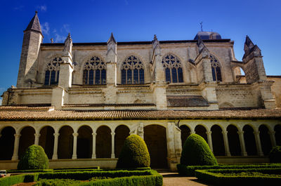 Low angle view of historical building against clear sky