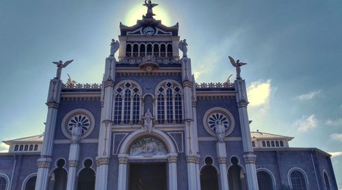 Low angle view of statue of building