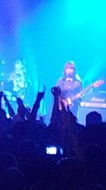 Jellyfish in blue sea