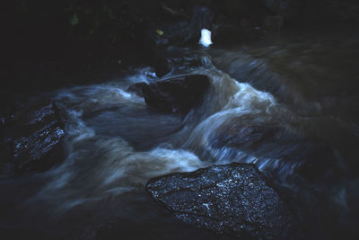 Scenic view of waterfall