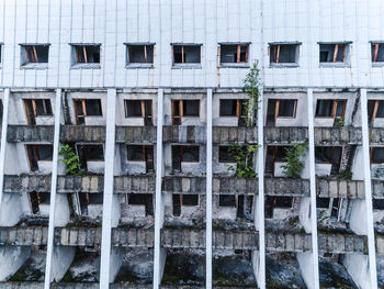 Low angle view of old building in city