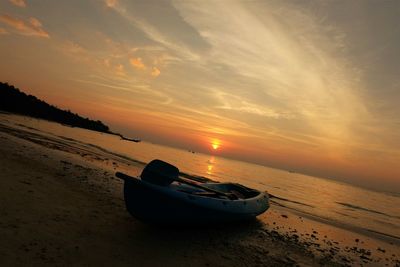 Scenic view of sunset over sea