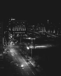 Illuminated street light at night