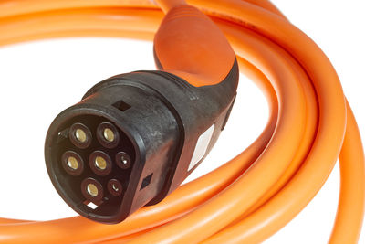 Close-up of charging plug