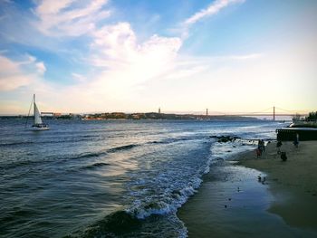 Scenic view of sea against sky