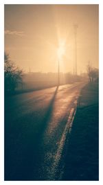 Road at sunset