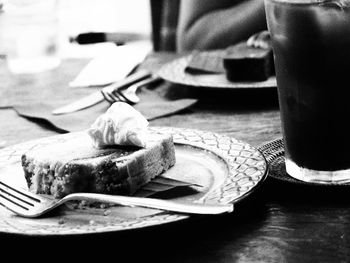 Close-up of food on table