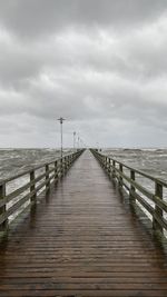 Pier over sea against sky