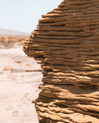 Close-up of stack of rock