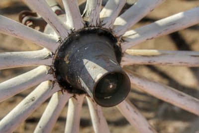 Extreme close up of wheel