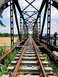 View of railroad tracks against sky