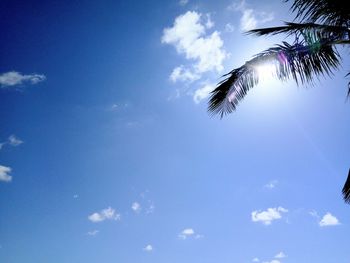 Low angle view of blue sky