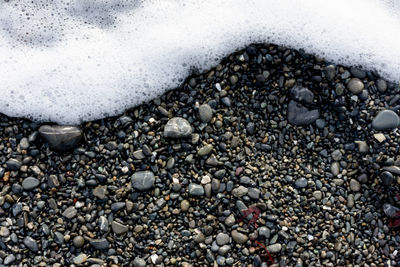 Full frame shot of pebbles on beach