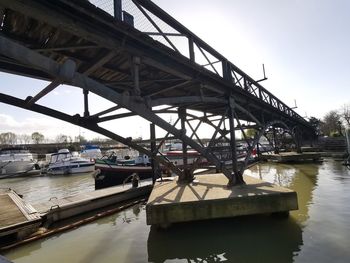 Bridge over river against sky