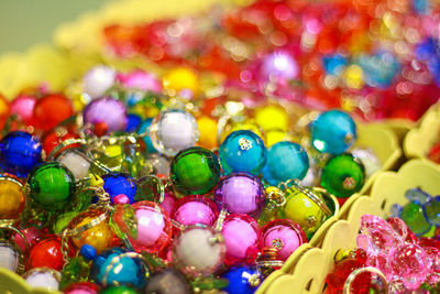 Full frame shot of multi colored beads