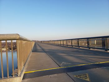 Bridge against clear blue sky